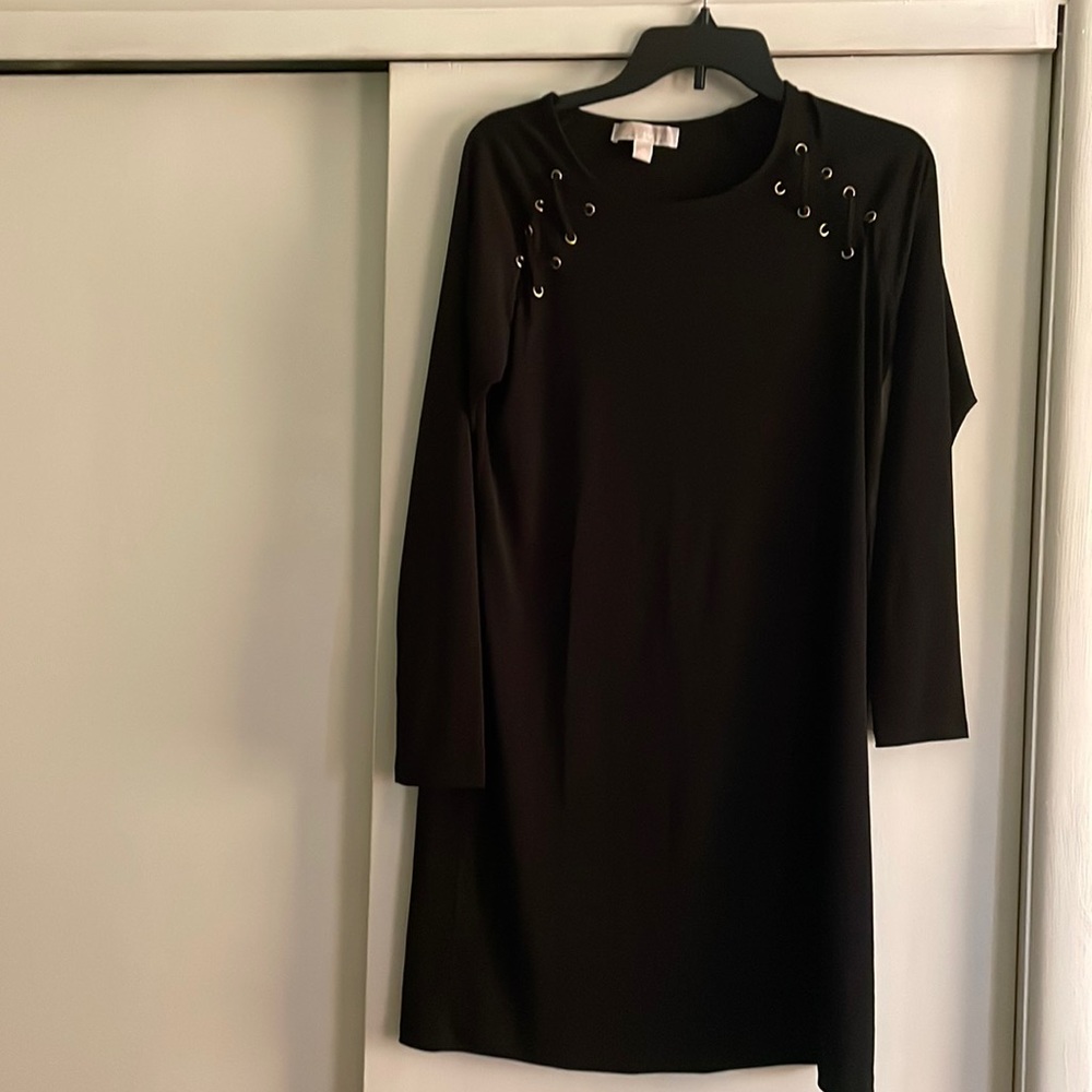 Micheal Kors black long sleeve light weight cold fabric dress
